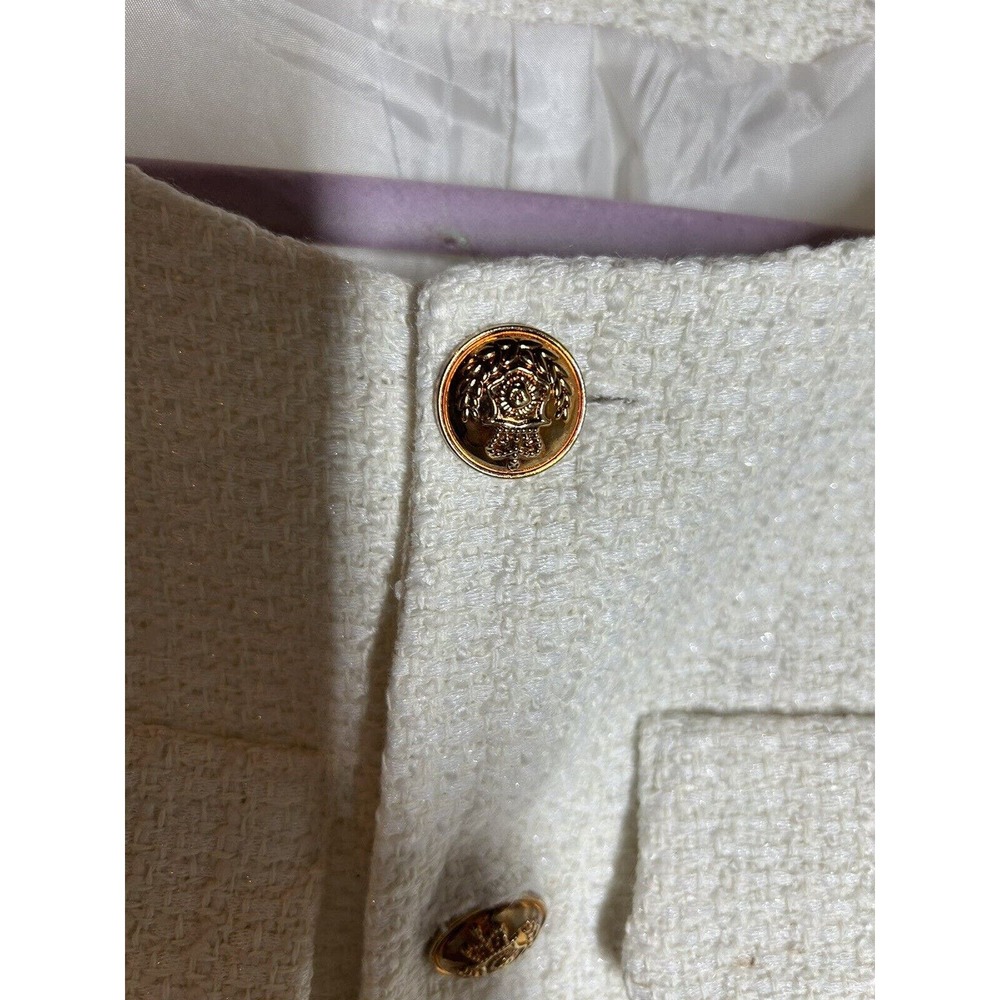 ZUOLAILIN Women’s Tweed Short Blazer Jacket Size M - Picture 4 of 8